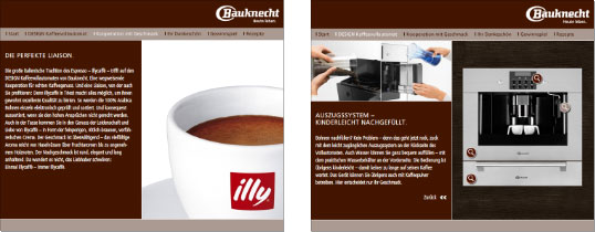 Bauknecht Deutschland, Whirlpool Europe, Microsite Cross Promotion mit Illycafé