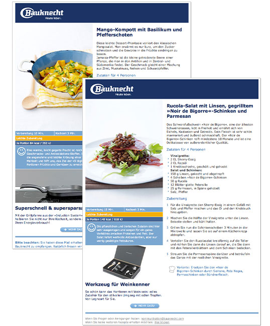 Bauknecht Deutschland, Whirlpool Europe, Newsletter, Kochrezepte per E-Mail