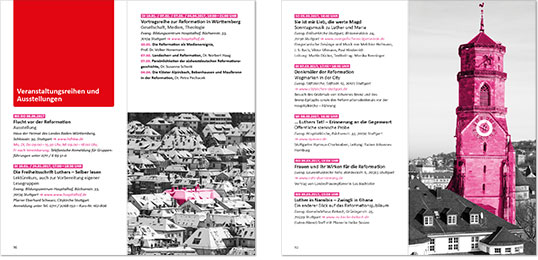 Evangelische Kirche in Stuttgart – Flyer zum Jubiläumsjahr 500 Jahre Reformation