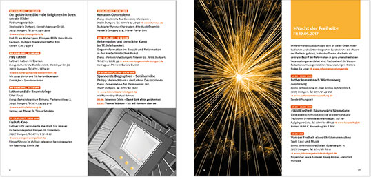 Evangelische Kirche in Stuttgart – Flyer zum Jubiläumsjahr 500 Jahre Reformation