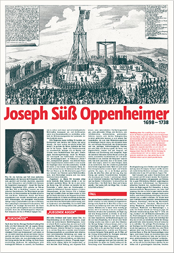 Stiftung Geißstraße 7, Stuttgart, Denkblatt Joseph Süß Oppenheimer