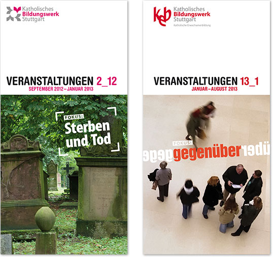 Katholisches Bildungswerk Stuttgart, Layouts Programmheft