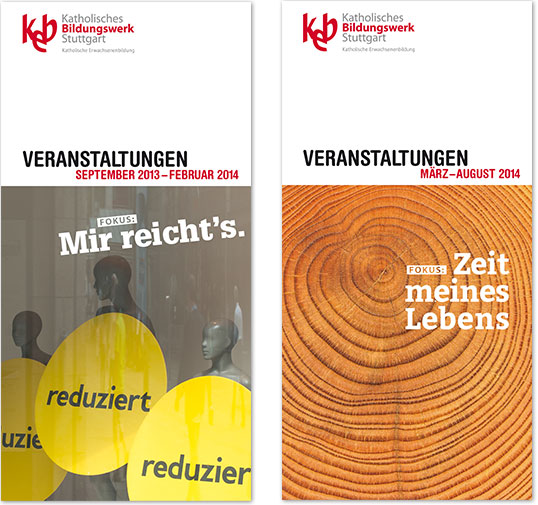 Katholisches Bildungswerk Stuttgart, Layouts Programmheft