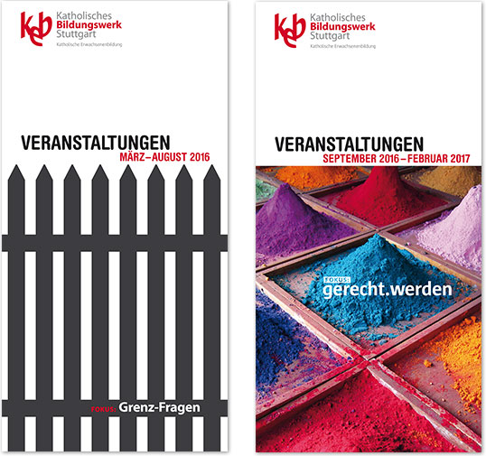 Katholisches Bildungswerk Stuttgart, Layouts Programmheft