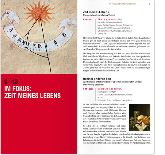 Katholisches Bildungswerk Stuttgart, Layouts Programmheft