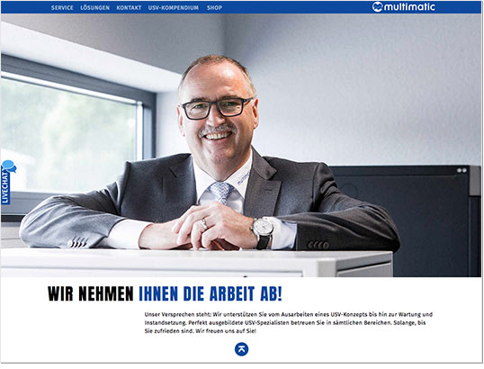 Multimatic Edelstrom, Screenshot Website