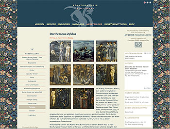 Staatsgalerie Stuttgart, Microsite zur Ausstellung »Edward Burne-Jones – Das Irdische Paradies«