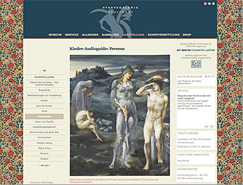 Staatsgalerie Stuttgart, Microsite zur Ausstellung »Edward Burne-Jones – Das Irdische Paradies«