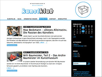 Staatsgalerie Stuttgart, Microsite Kunstklub